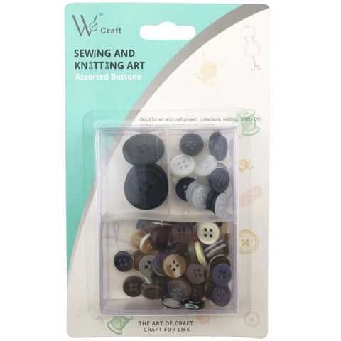 100PCS Mixed Sewing Buttons, Suitable for Variety Clothing Sewing, DIY Craft (Black & White)