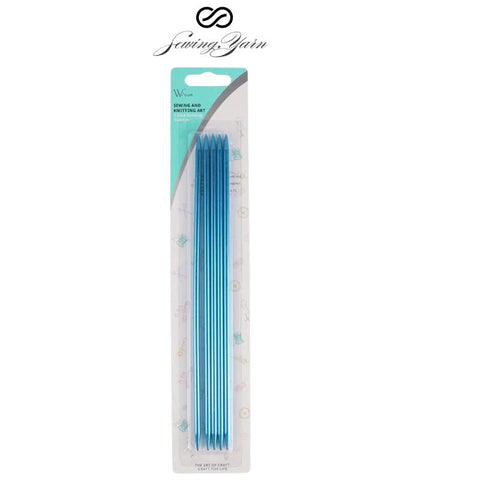 Anodized knitting needles size 0.16" × 7.87" - Golden/Blue
