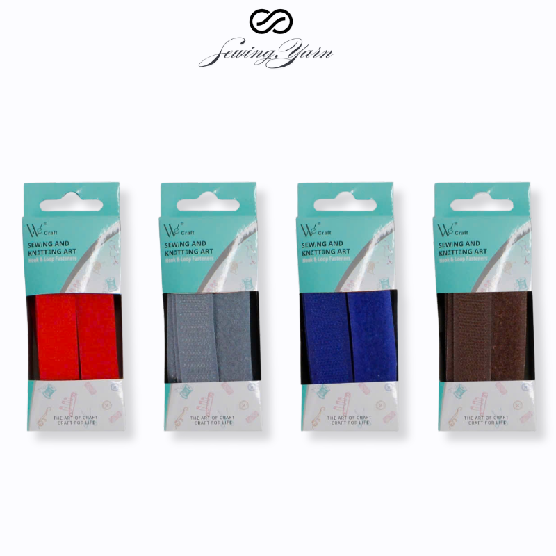 Colorful Sew-On Hook & Loop Tape – Strong Hold, Easy to Sew, Perfect for DIY & Clothing (20mm x 60cm)