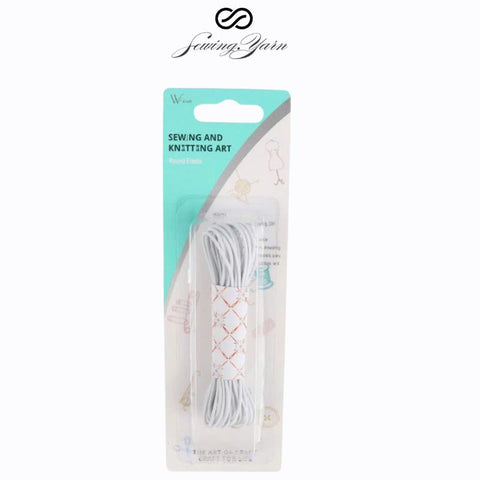 Elastic String for Bracelets, Elastic Cord for Jewelry, Stretchy String for Necklace Making, Beading and Sewing (1.0 MM, 5 Yards, Black, White)