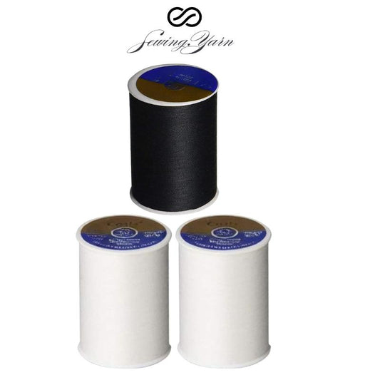 All Purpose Sewing Thread - 2 White / 1 Black