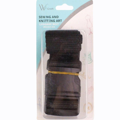 Adjustable Add-a-Bag Luggage Strap – 3.8"x59" Travel Connector for Suitcases & Carry-Ons – Black Travel Accessory