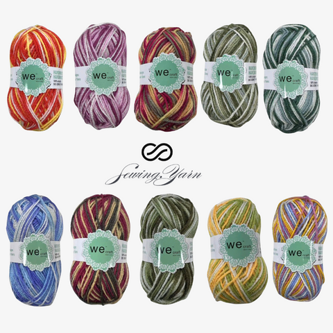 Deep Color Yarn, Wecraft Yarn, 100% Acrylic for Knitting and Crocheting, 1 Pack