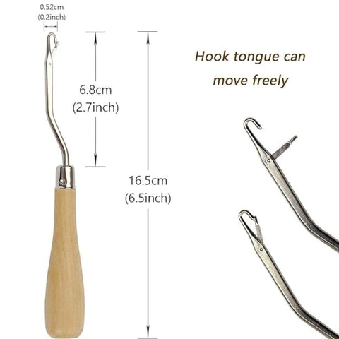 Latch Hook Tools, 1Pack Wooden Bent Latch Hooks