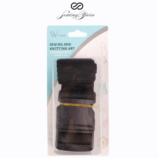 Adjustable Add-a-Bag Luggage Strap – 3.8"x59" Travel Connector for Suitcases & Carry-Ons – Black Travel Accessory